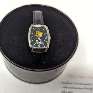 NIB Nostalgic Vintage Barbie Black Watch 2002 Avon